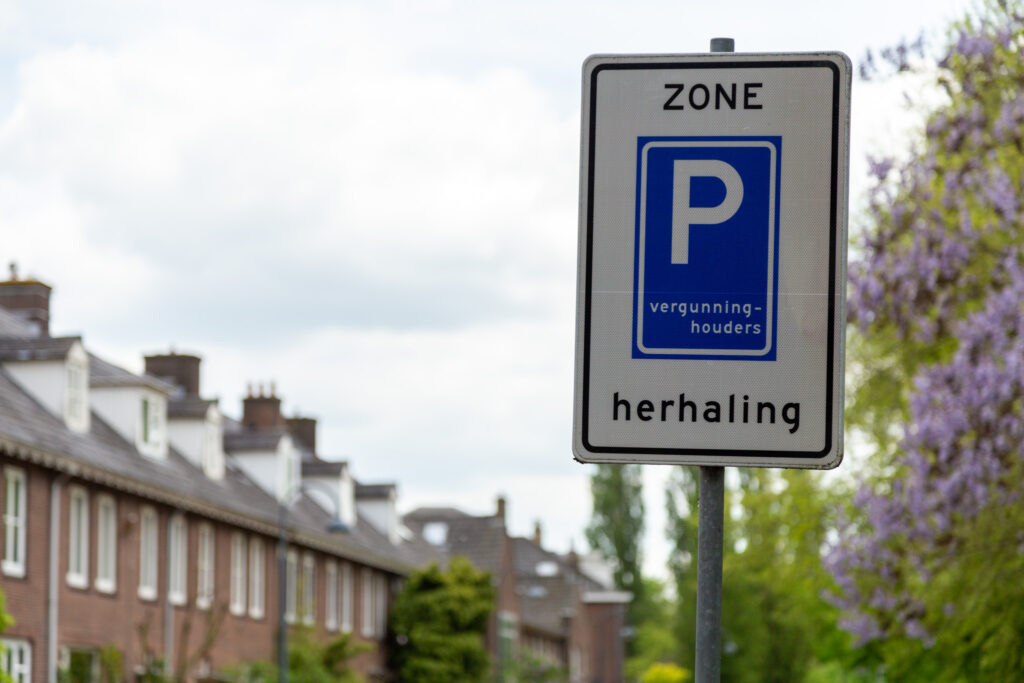Bord herhaling parkeren voor vergunninghouders